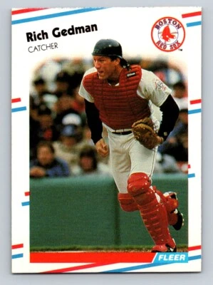 Rich Gedman 1988 Fleer #353 Boston Red Sox - Image 1 of 2