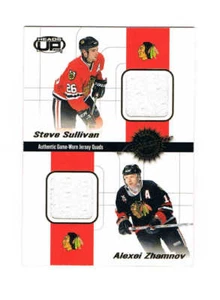 2001-02 Pacific Heads Up Quad Jerseys #7 Sullivan/Zhamnov/Nylander/Mironov - Picture 1 of 2