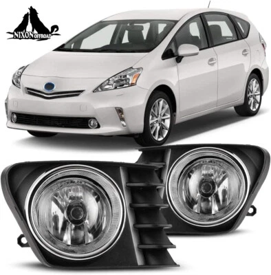 Repuesto de luces antiniebla transparentes para Toyota Prius V 2012 2013 2014 interruptor de cableado L+R Foto 1 de 4