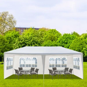 10'X20' Party Tent with 4 Removable Sidewalls Canopy Patio Wedding Gazebo White - Picture 1 of 7