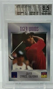 TIGER WOODS 1996 Sports Illustrated For Kids SI ROOKIE #536 BGS 8.5 NM-MT LW POP - Picture 1 of 7