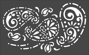 1-5x8 Zoll Schablone, (TD-2) Paisley Design (6mil) ** *** - Bild 1 von 2