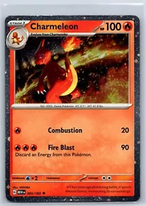 Charmeleon - Cosmos Holo - Scarlet Violet 151 006/165 Pokemon Card NM - Picture 1 of 2
