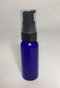 30ml PET Plastic Blue Boston Bottles & Black Serum Pump & Overcap ANY AMOUNT - Picture 1 of 1