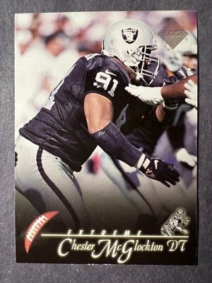 1997 Collector's Edge Extreme Chester McGlockton Oakland Raiders Card #128 - Image 1 of 2