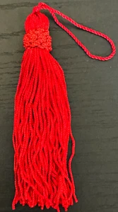 5" Red Chainette Crown Tassel Tassels Lot Of 6 Holiday Trim - Picture 1 of 1