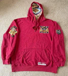 Vintage Ecko UNLTD Hoodie 20th Anniversary Azteken bestickt Patches Y2K 2XL - Bild 1 von 10