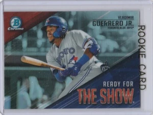 VLADIMIR GUERRERO JR. ROOKIE CARD 2019 Bowman Chrome Blue Jay READY FOR THE SHOW - Picture 1 of 2