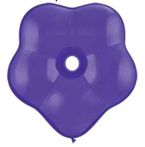 DISCONTINUED Qualatex 6" Geo Blossom Balloons - Purple Violet - 50 Count - Picture 1 of 1