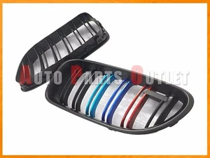 M6 Style Matte Black M Tri Metal Color Front Grille Fit For 12-17 BMW 640i 650i - Picture 1 of 2