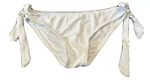 Women's Winter White Hipster Cheeky tie sides Bikini Bottom size Medium - Picture 1 of 2