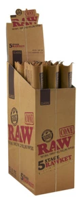 3 Boxen (45 Pck) RAW 5 Stage RAWket vorgerollte Cones in 5 Größen Sizes - Picture 1 of 4