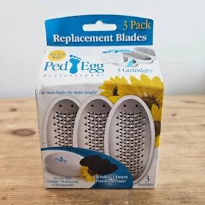 Ped Egg Refill 3 Replacement Blades Sealed Emery Pads Foot File Cartridges Only - Picture 1 of 4