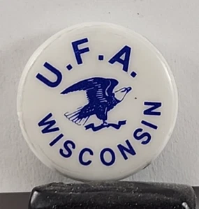 Vintage Pin Button ¾" U.F.A. Wisconsin FAST FREE SHIPPING!! - Picture 1 of 2