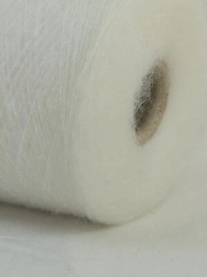 500 g Superkid Mohair GP 198,00 EUR/kg weiß Garn Nm 18 Lacegarn Handstrick Kone - Bild 1 von 3