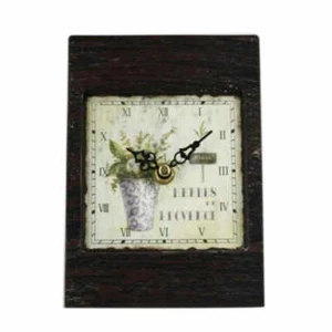 Metal Lavender Table Clock 12x8x17cm Kitchen Office Home Bedroom Decor - Retro - Picture 1 of 1