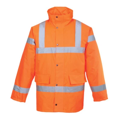 Portwest URT30 Hi Vis Reflective Waterproof Lined Traffic Safety Work Jacket - Image 1 of 3