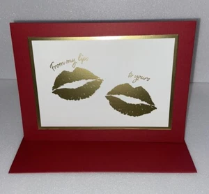 Papyrus Greeting Valentine's Day Card From My Lips to Yours Endless Kisses - Picture 1 of 2