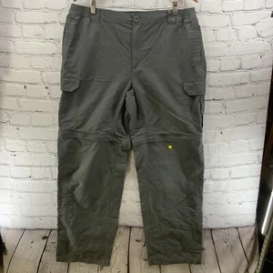 Columbia Nylon Convertible Cargo Pants Mens Sz L x 32 Gray FLAW - Picture 1 of 14
