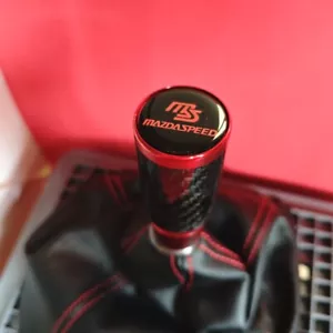 MS RED CARBON STICK SHIFT GEAR KNOB for MAZDA 2 3 5 6 CX-5 MX5 MIATA SPORT ND NB - Picture 1 of 6