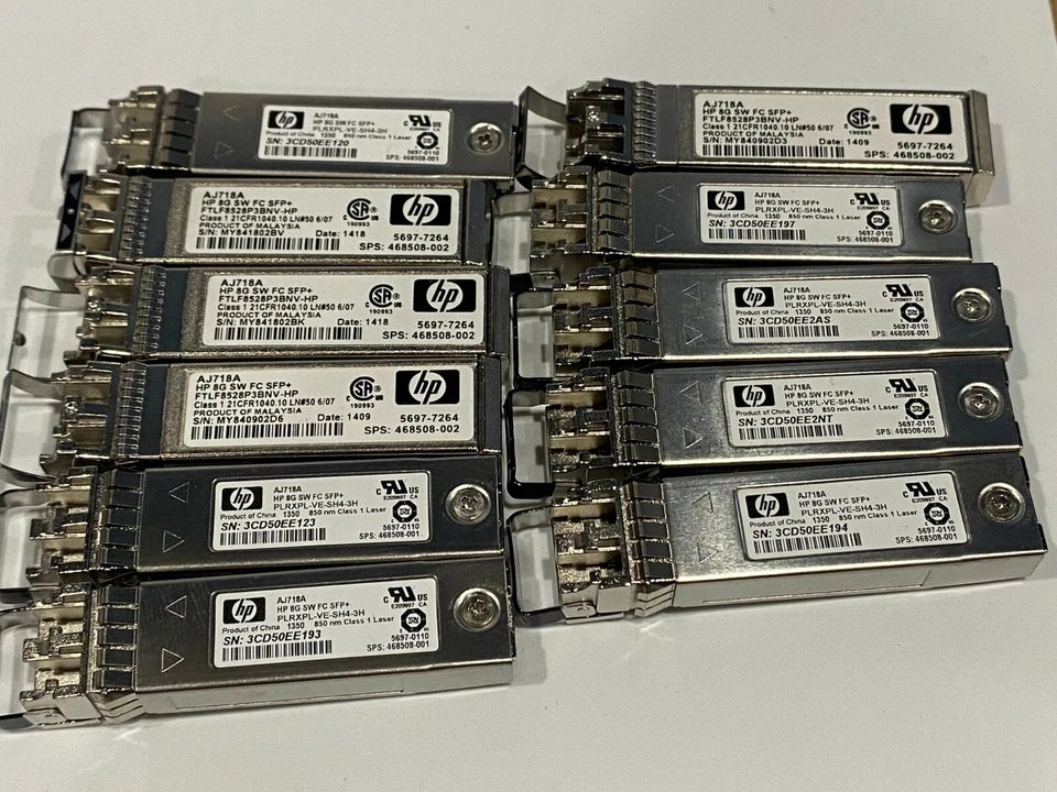 LOTX9 HP AJ718A 8GB SW SFP+ Transceiver Module 468508-001 - Image 1 of 1