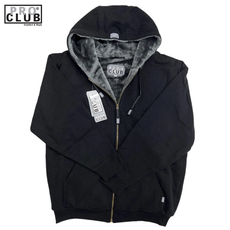 Pro Club Men's Heavyweight Pile Full Zip Hoodie - Image 1 of 4