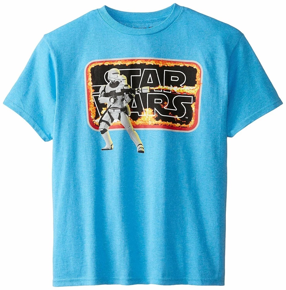 Star Wars Boys' Stormtrooper T-Shirt, Turquoise Heather Trooper, Large - Image 1 of 1