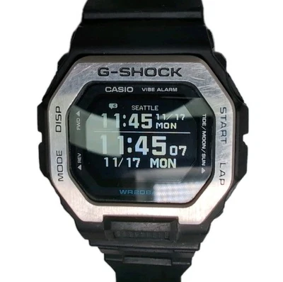 Casio G-Shock GBX-100 G-LIDE Bluetooth Digital Smartwatch In Black / Silver - Image 1 of 4