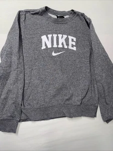 Nike Women’s Small Gray Crewneck Sweatshirt Logo SZ MED - Picture 1 of 5