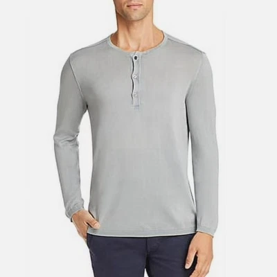 Suéter Henley Tejido Manga Larga John Varvatos Star EE. UU. M Azul Gris 100% Algodón Foto 1 de 4
