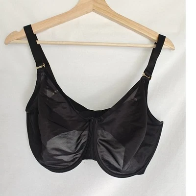 Sujetador Soma Increíble Sujetador Minimizador Negro Con Aros Cobertura Completa Sujetador 40H Transparente Foto 1 de 4