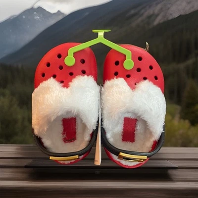 NWT Crocs Classic Lined Santa Sz C5 Santa 210932-6WE Clog Toddler Red Shoes - Image 1 of 4