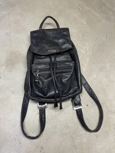 Vintage Y2K DKNY Distressed Leather Backpack - Picture 1 of 4