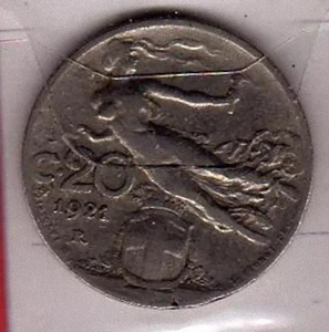 A199: Moneta Coin Vittorio Emanuele III - 20 Centesimi 1921 Libertà - Picture 1 of 1