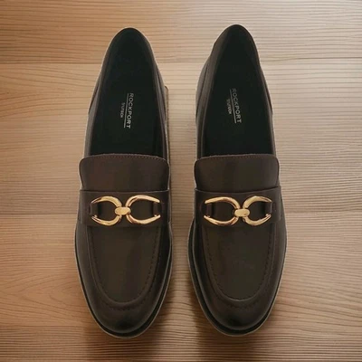 Mocasines sin cordones Rockport Trutech para mujer talla US 10M cuero marrón oscuro Foto 1 de 4