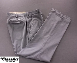 Nike Golf Pants Mens Gray Stripe Dri Fit Flat Front Stretch Tag 33X30 (34X30) - Picture 1 of 11
