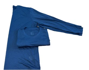 New without Tags ~ 2 Pack Nike Dri-Fit Navy Blue Size XXL Long Sleeve Shirt - Picture 1 of 4