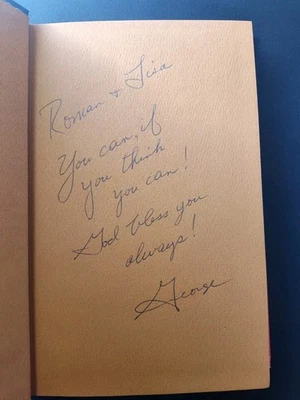 The Miracle of Motivation George Shinn HB Signed to Roman Gabriel & Lisa Foto 1 de 4