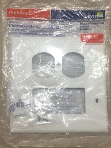 Leviton White Midway Outlet Cover Decora Rocker Switch GFCI Wallplate PJ826-W - Picture 1 of 10