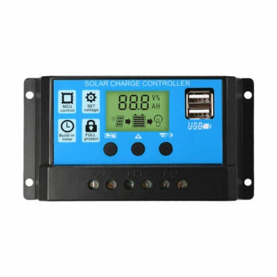 LED Solar Regler USB Laderegler PWM Charge Panel Controller Regulator 12V 24V TD - Bild 1 von 4