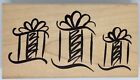 NEW Denami Design PRESENT GIFT TRIO Rubber Stamp BIRTHDAY CHRISTMAS