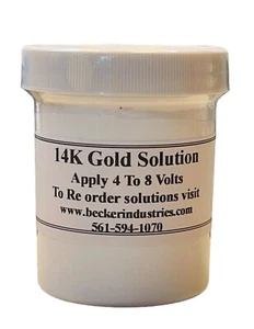 14K GOLD SOLUTION, For Gold plating Kit, Electroplating, INDUSTRIAL GRADE, Video - Picture 1 of 3