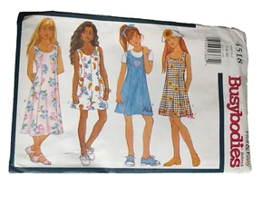 Butterick #4518 Pattern-sizes 7-8-10 "Busybodies" Girl's Dress & Jumpsuit - Picture 1 of 6