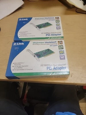 2 x D-LINK 10/100 Mbps Fast Ethernet PCI Adaptor DFE-538TX - BRAND NEW  SEALED. - Image 1 of 4