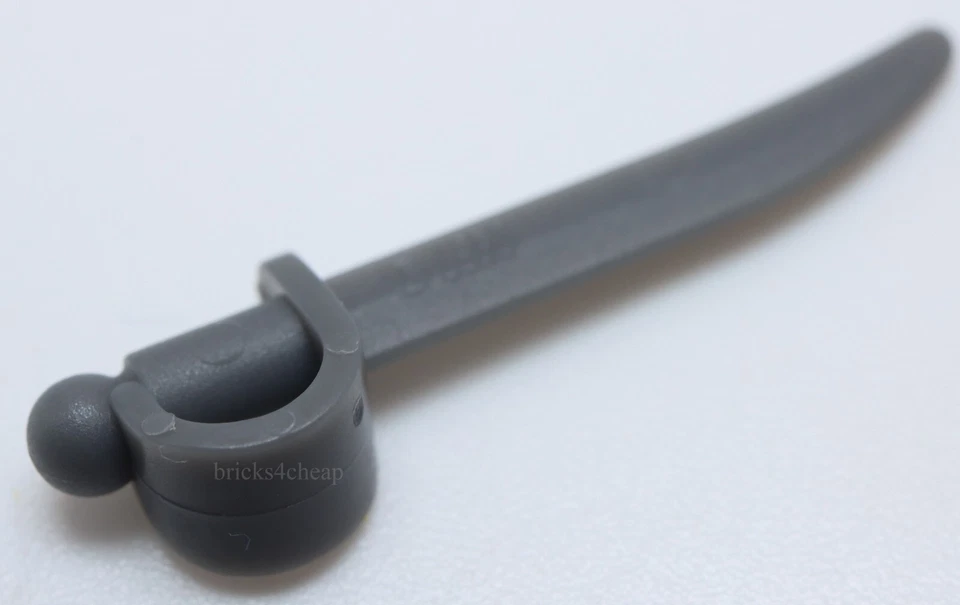 Минифигурка LEGO 3x темно-синевато-серая оружие меч нож с маленькой рукоятью - Изображение 1 из 1