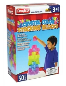 Roylco Crystal Color Stacking Blocks, Set of 50 - Picture 1 of 1