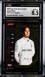 ⭐️ LEWIS HAMILTON 2020 TOPPS TURBO ATTAX #LE1G CSG 8.5 NM/MT GRADED CARD F1 🔥 - Picture 1 of 2