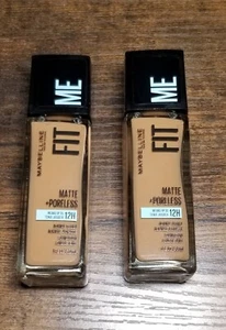 2PK #330 Maybelline Fit Me Matte + Poreless Liquid Foundation Toffee Caramel - Picture 1 of 5