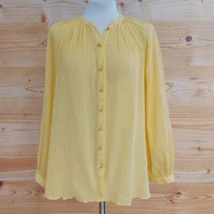 Ladies By Malene Birger Cotton Crinkle Blouse Size Eu 36/UK 10 - Picture 1 of 8