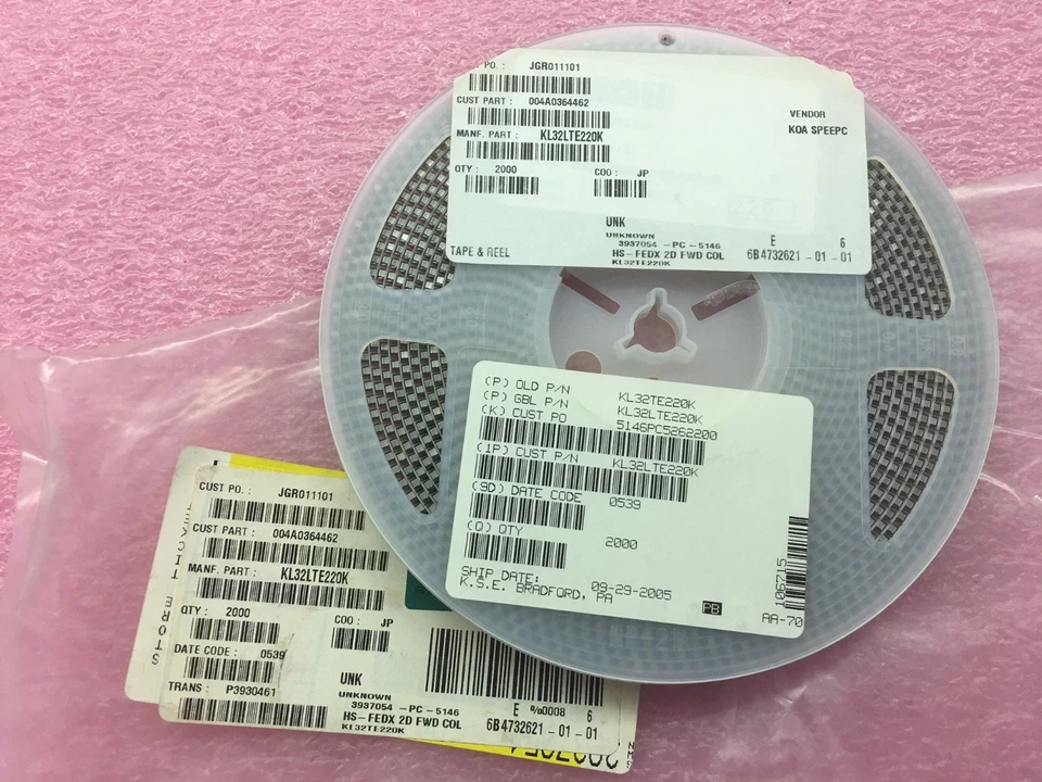 (2,000 PIECE REEL) KL32LTE220K, KOA, Fixed Inductors 22 uH 10%, AKA: KL32TE220K - Image 1 of 1
